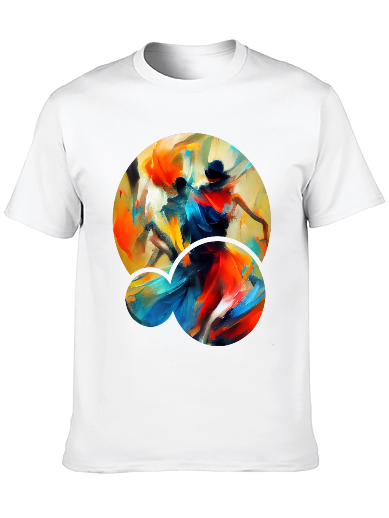 Abstract Dance Graphic Tee - Stylish Black T-Shirt