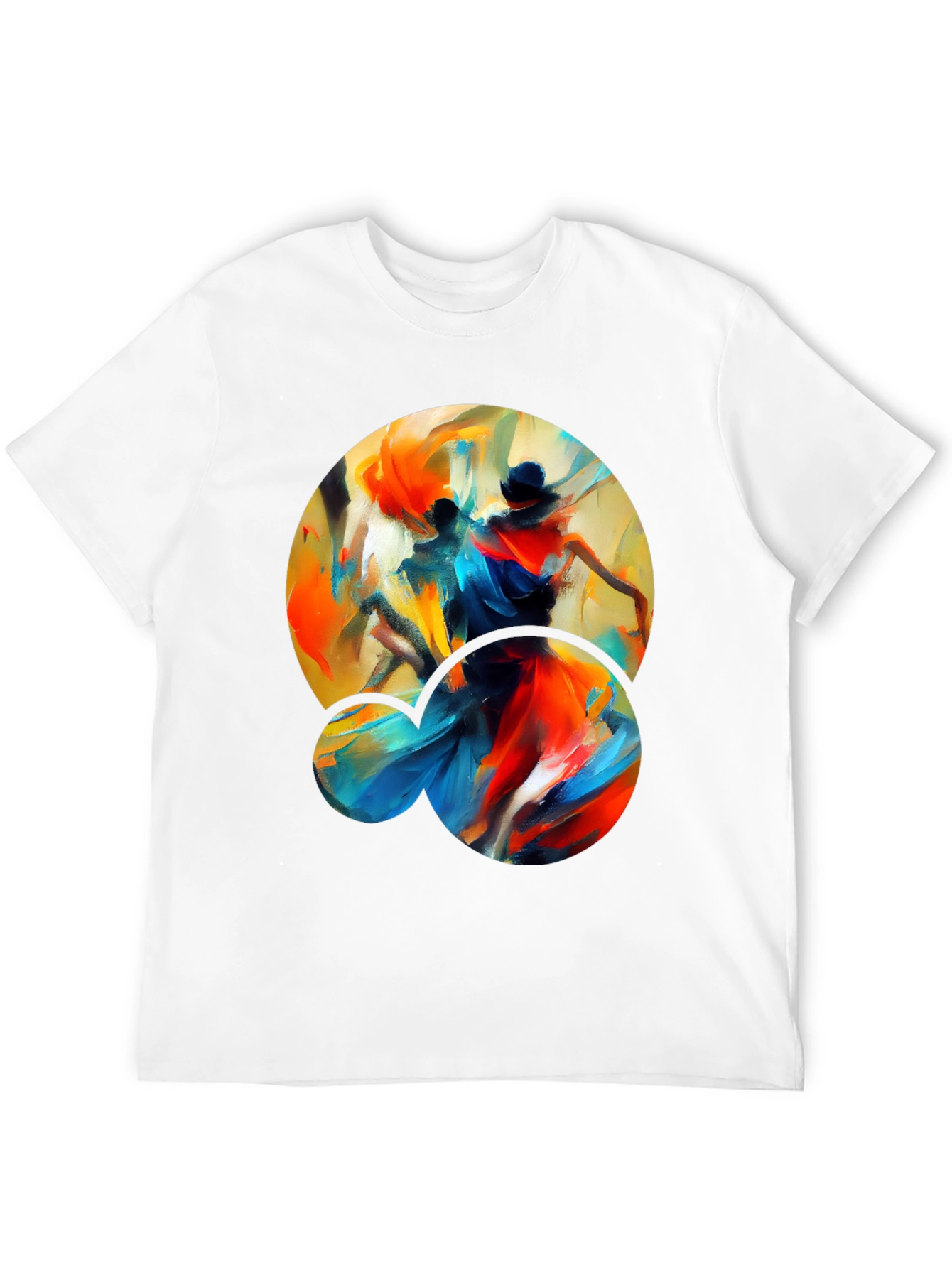 Abstract Dance Graphic Tee - Stylish Black T-Shirt
