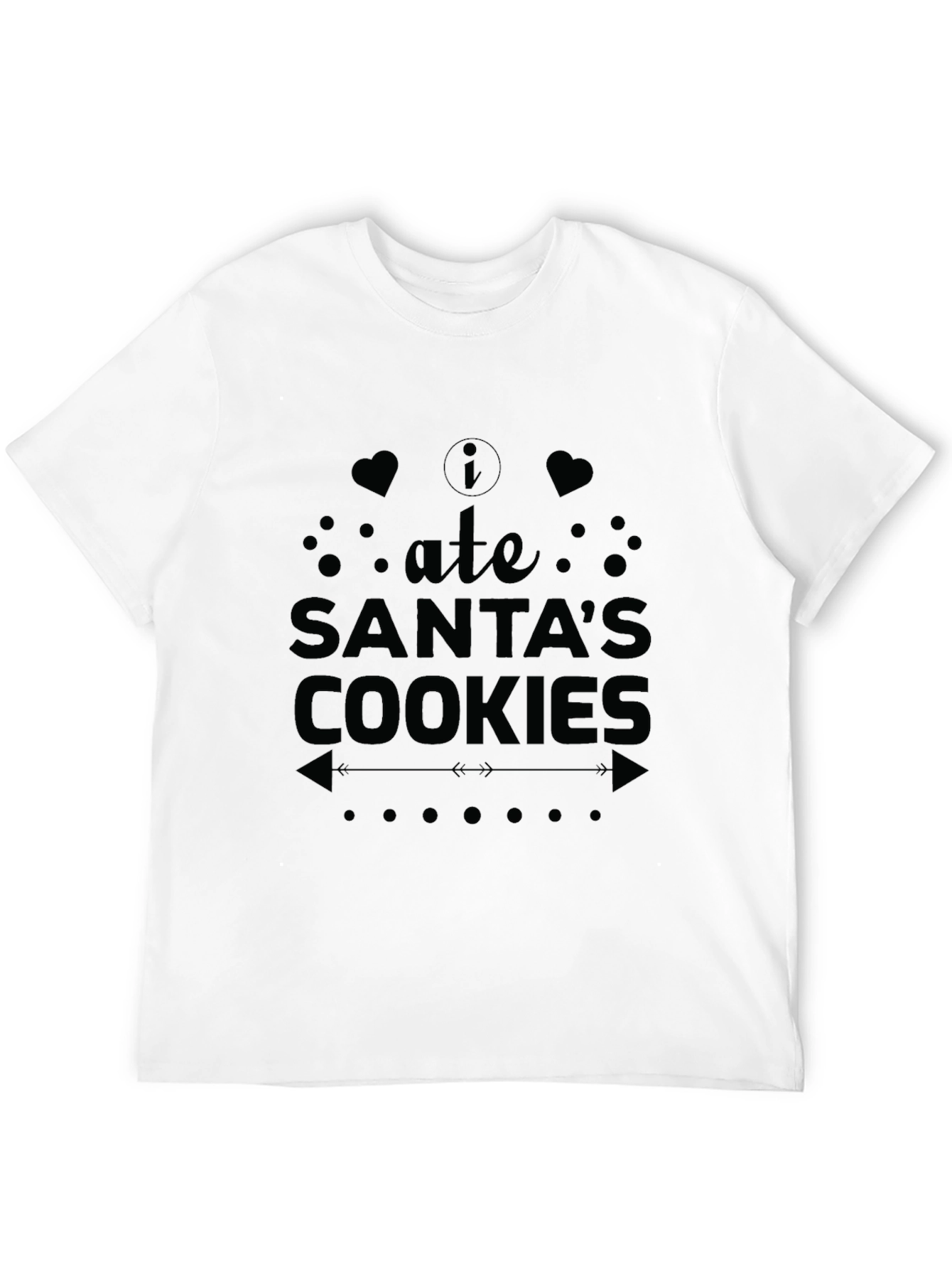 I Ate Santas Cookies Black T-Shirt