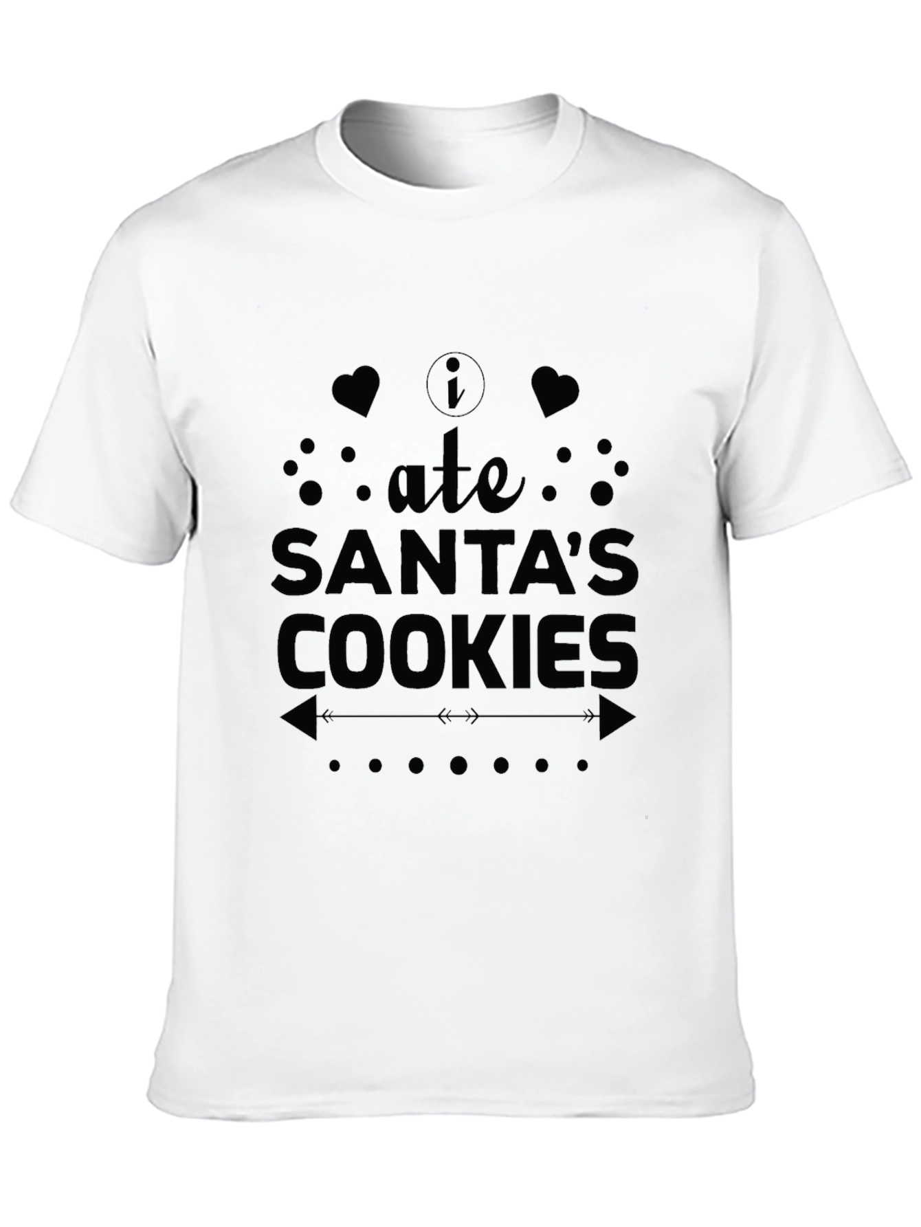 I Ate Santas Cookies Black T-Shirt