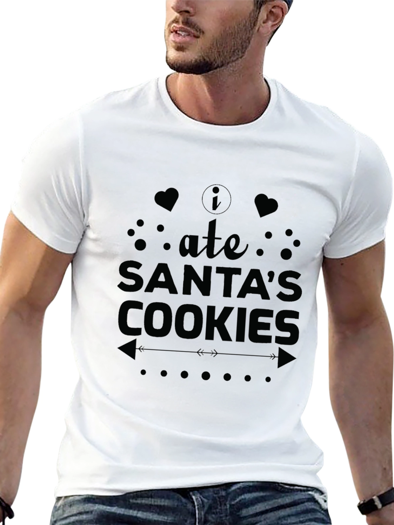 I Ate Santas Cookies Black T-Shirt