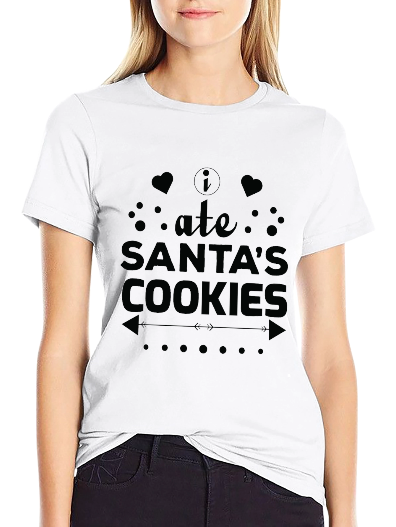 I Ate Santas Cookies Black T-Shirt