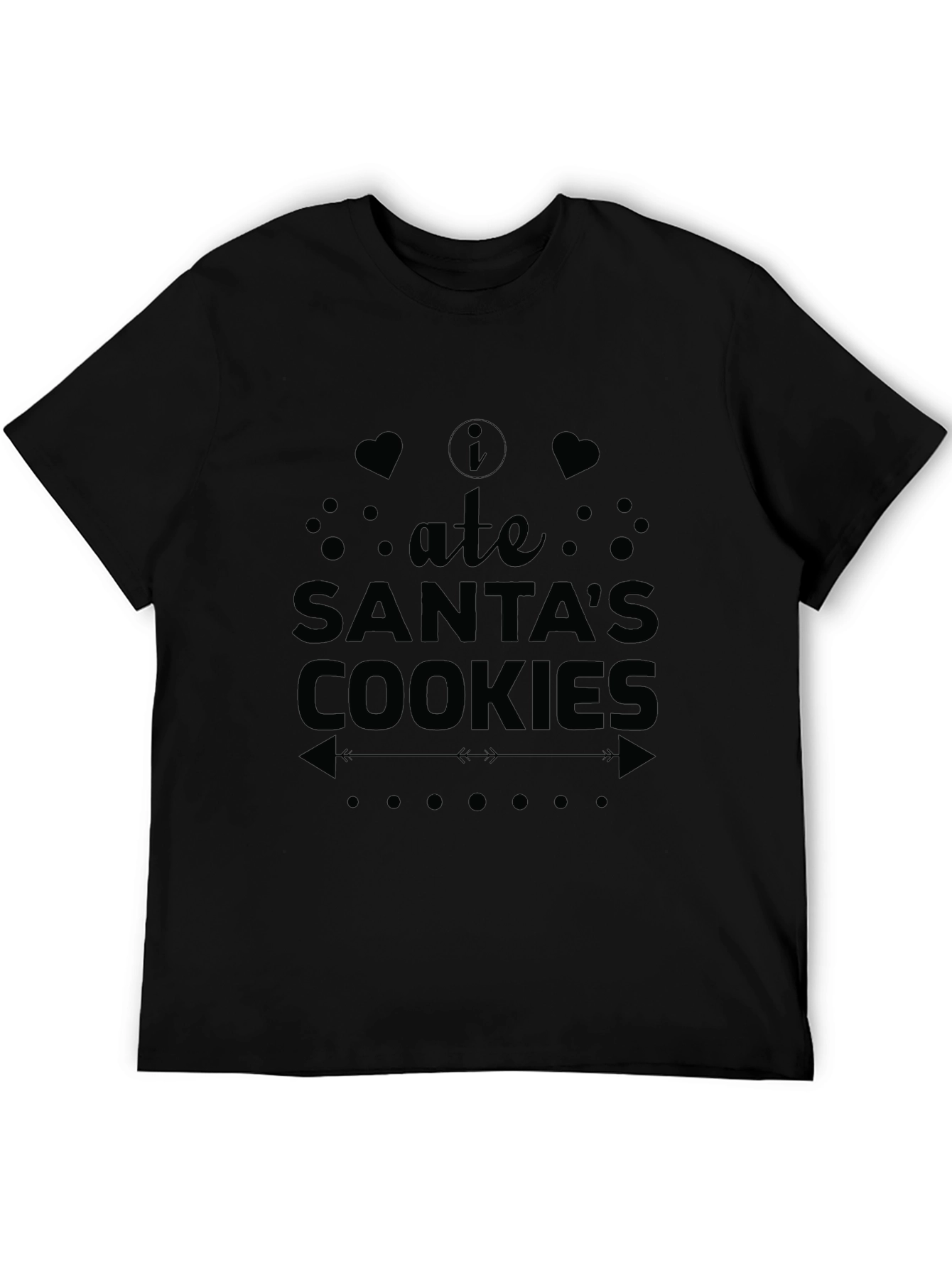 I Ate Santas Cookies Black T-Shirt