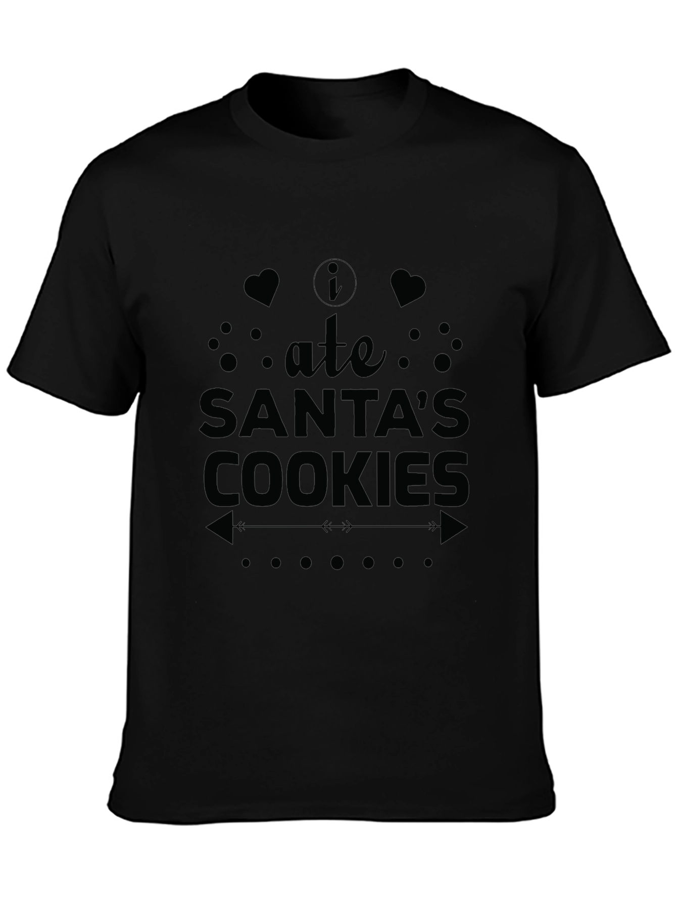 I Ate Santas Cookies Black T-Shirt