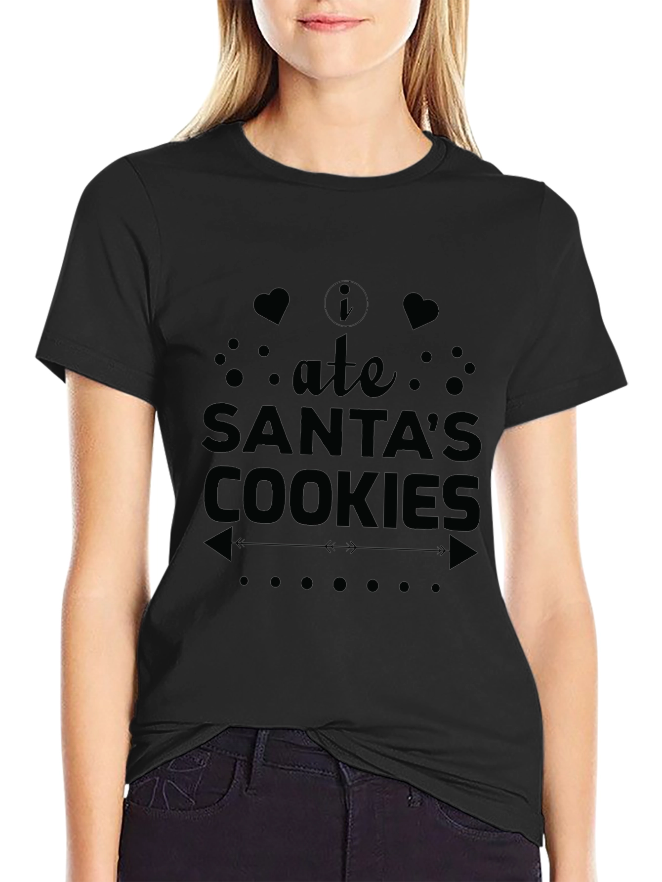 I Ate Santas Cookies Black T-Shirt