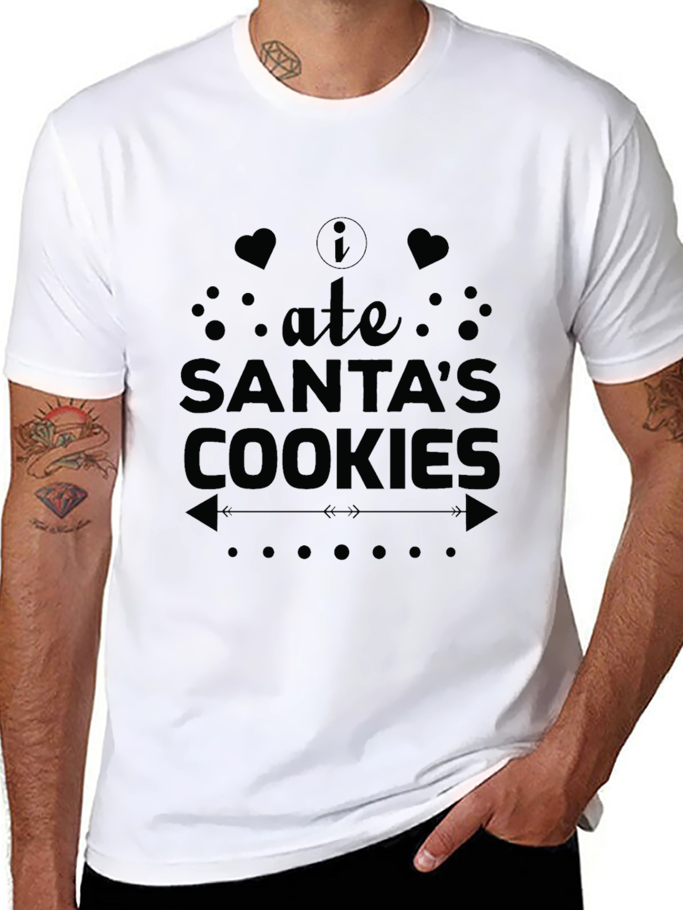 I Ate Santas Cookies Black T-Shirt