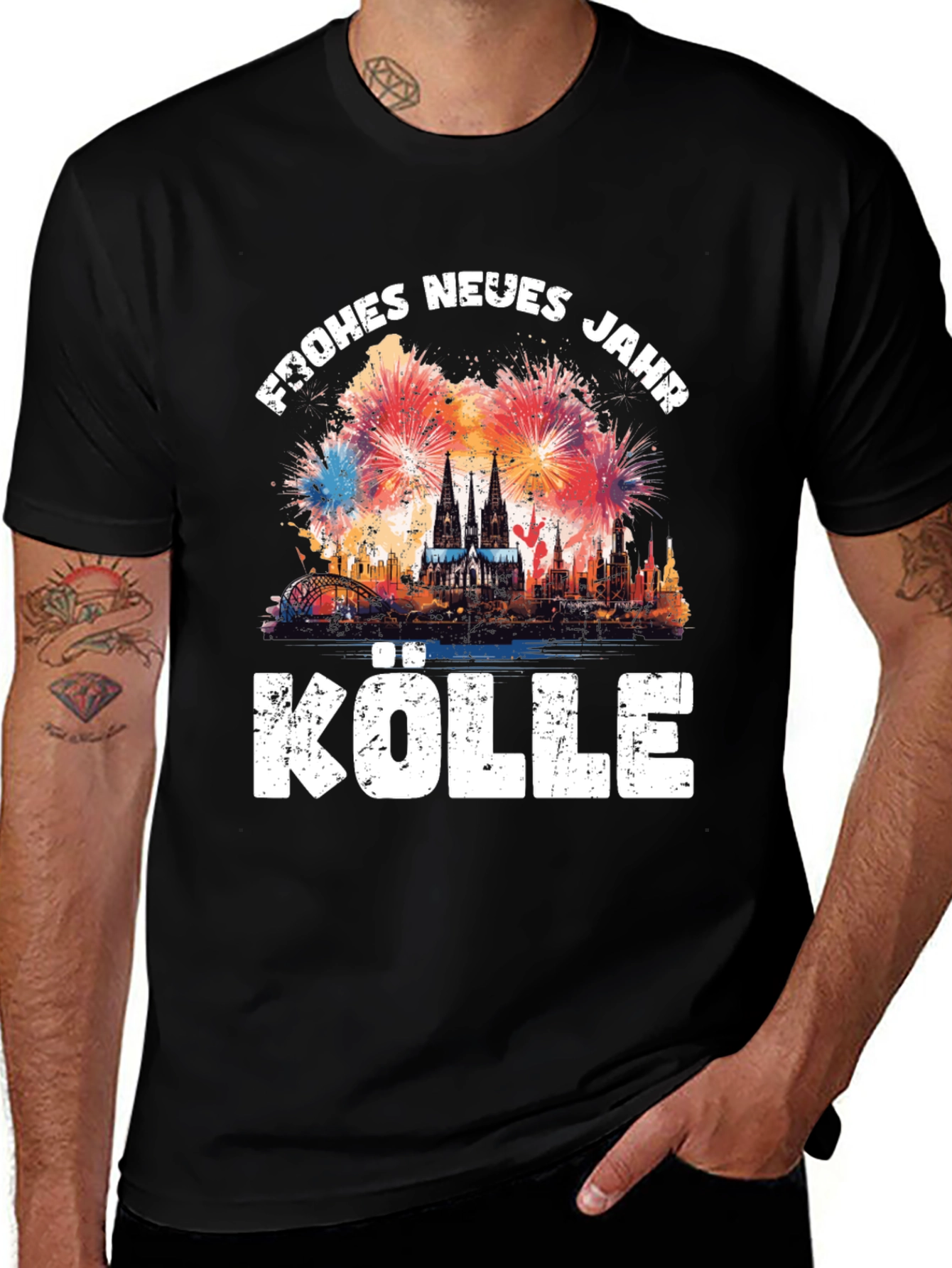 Frohes Neues Jahr Kölle Black T-Shirt