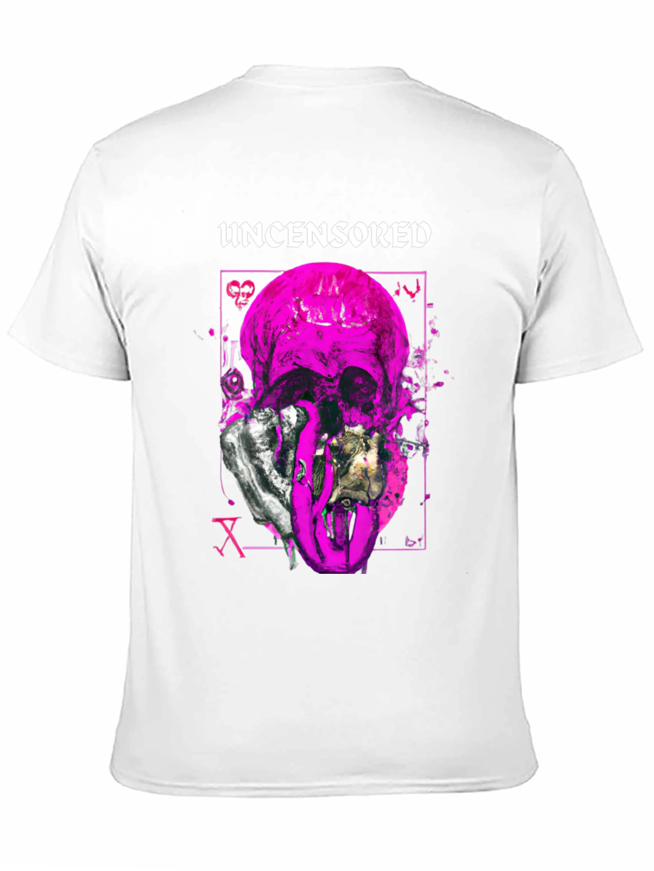 Uncensored Skull Graphic Tee - Edgy Style