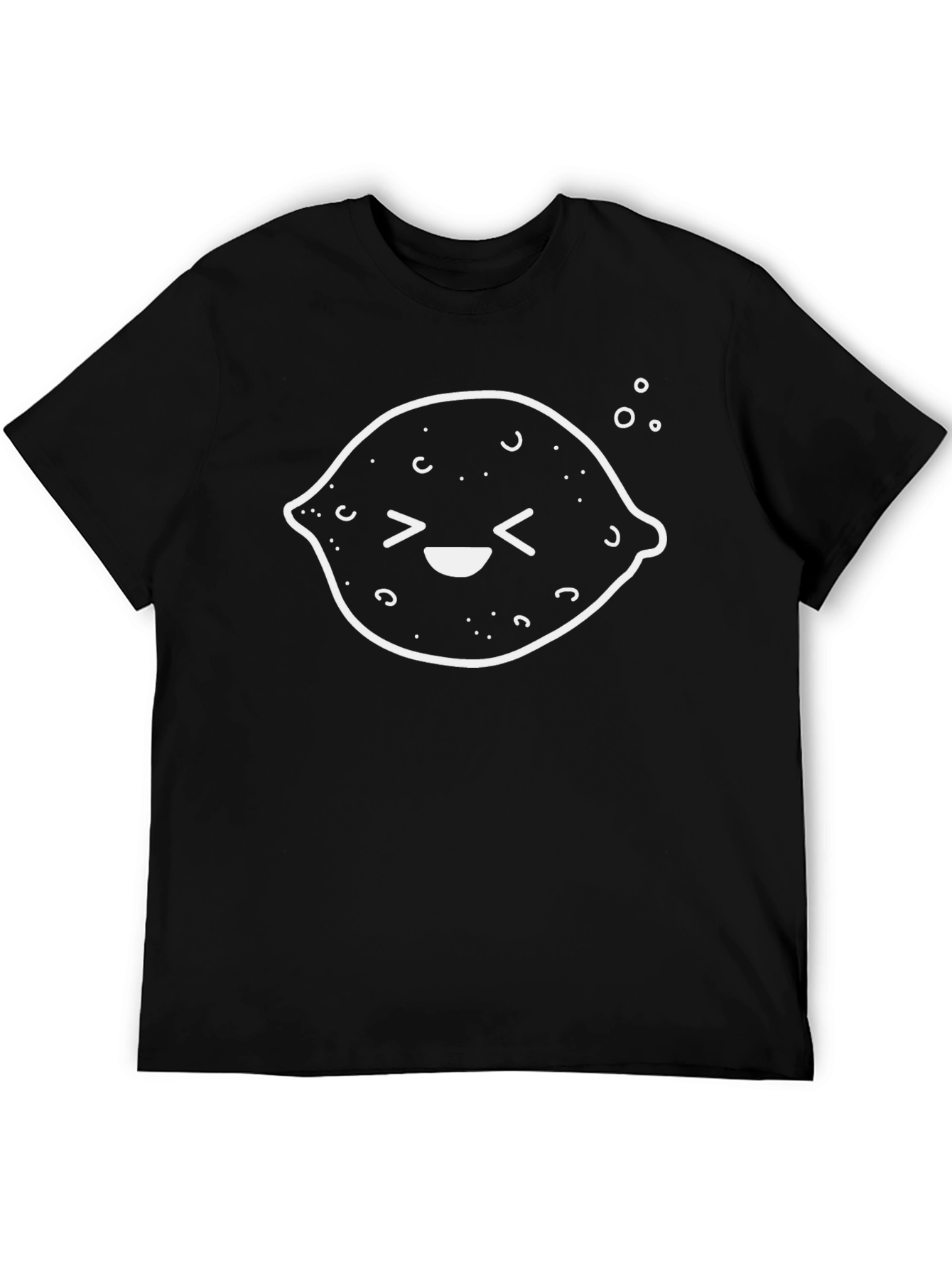 Cute Lemon Graphic T-Shirt - Black
