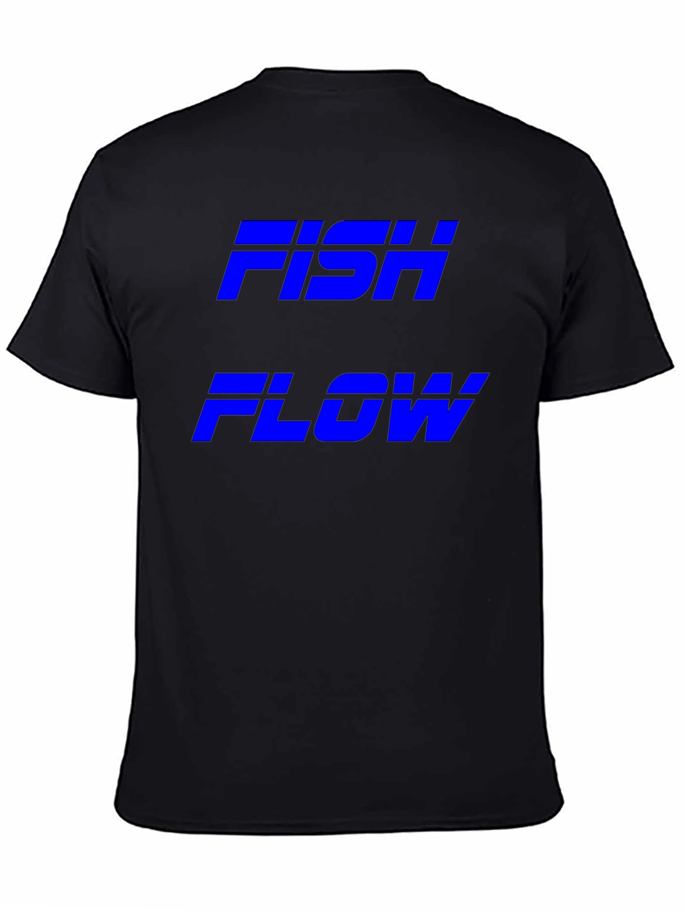 FISH FLOW Black Graphic T-Shirt
