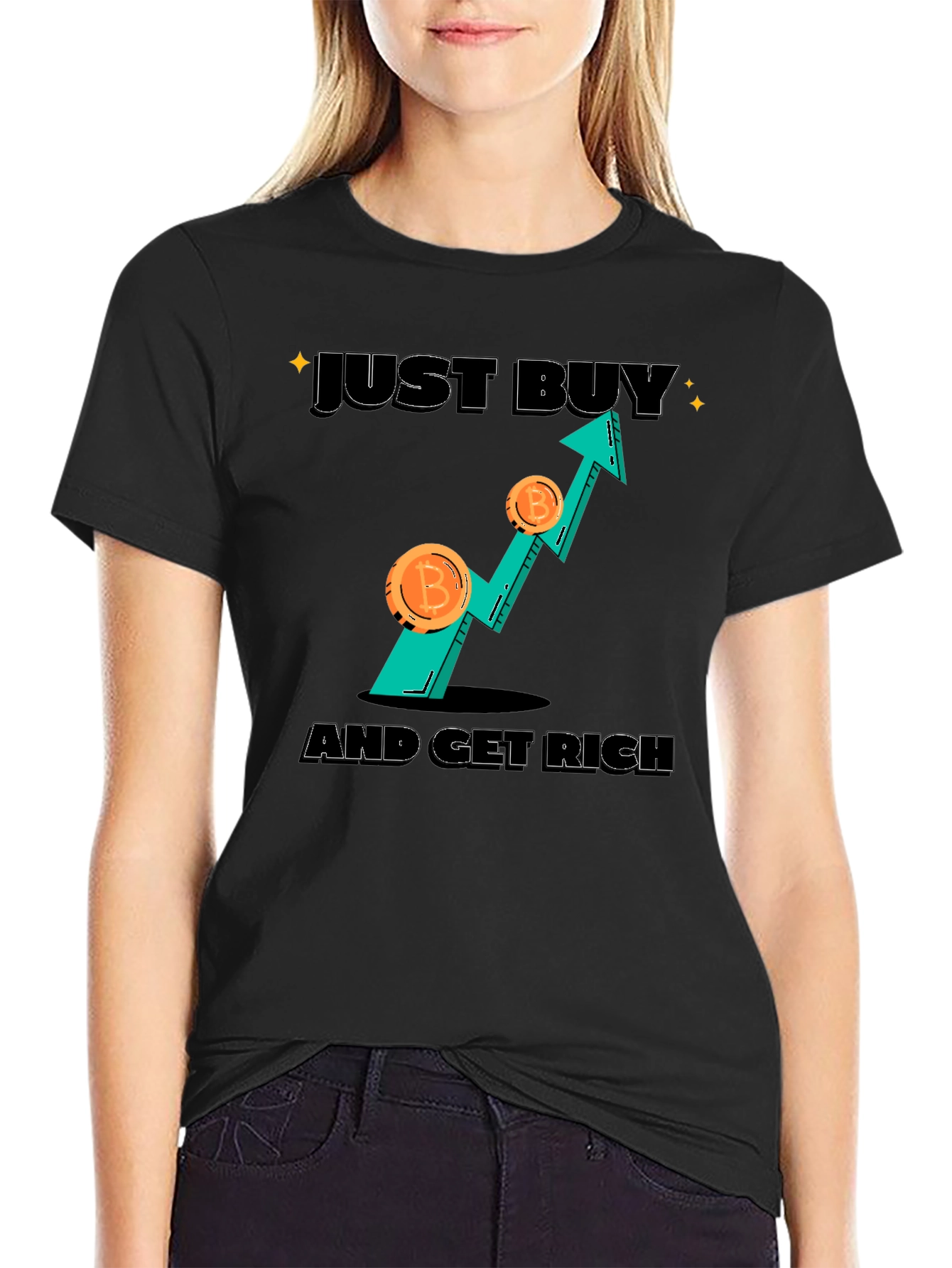 Bitcoin Crypto T-Shirt - Just Buy And Get Rich!