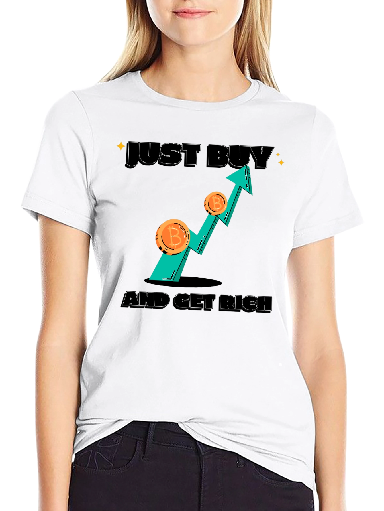 Bitcoin Crypto T-Shirt - Just Buy And Get Rich!