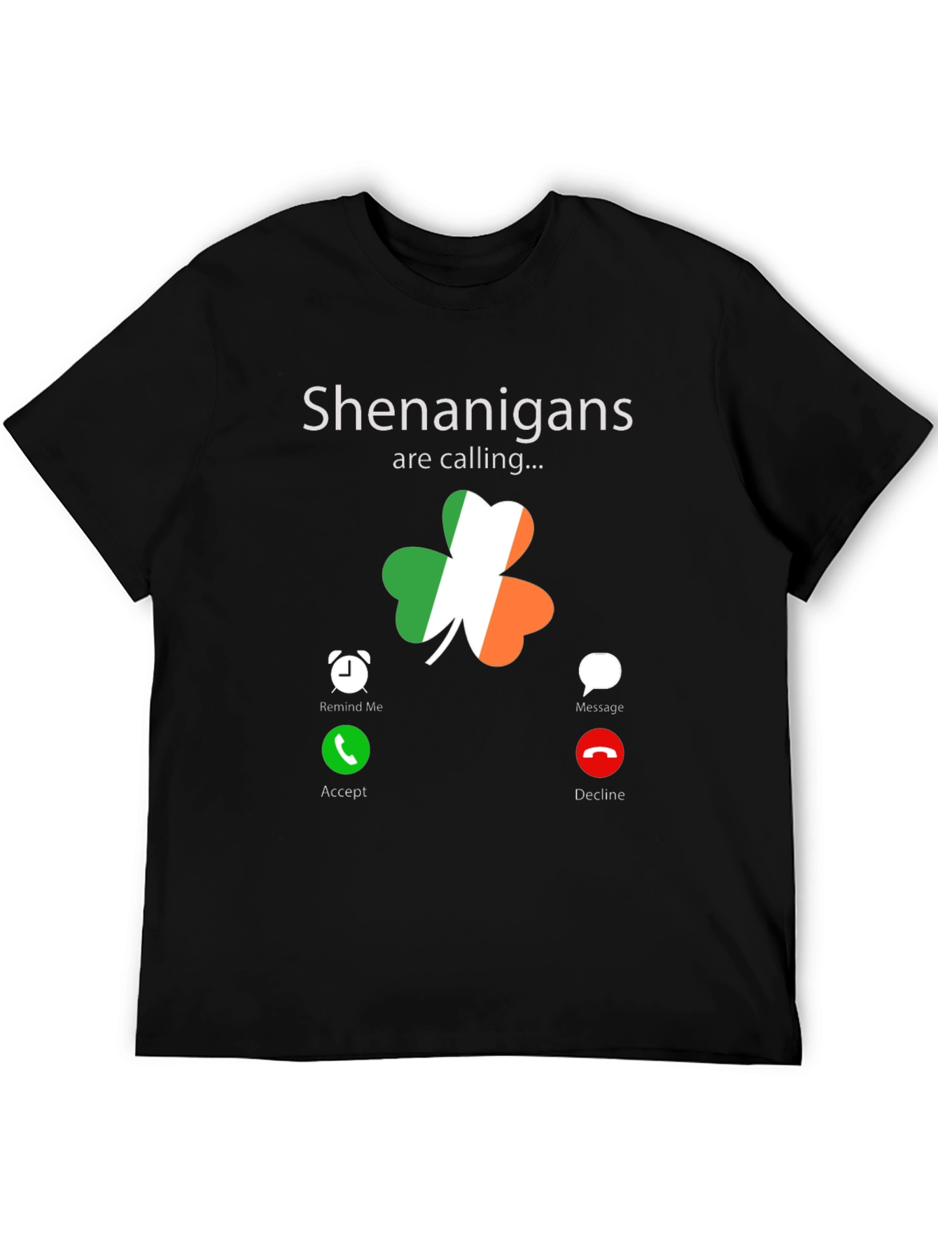 St. Patricks Day Shenanigans Calling Black T-Shirt
