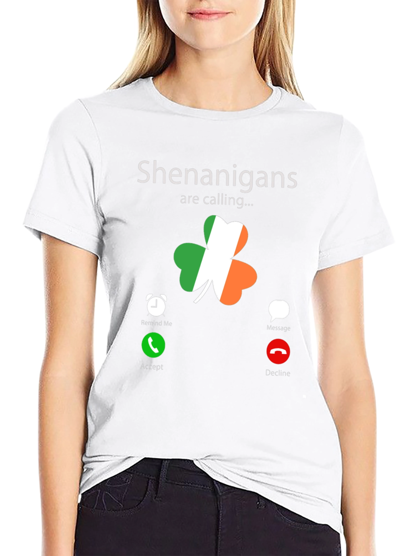 St. Patricks Day Shenanigans Calling Black T-Shirt
