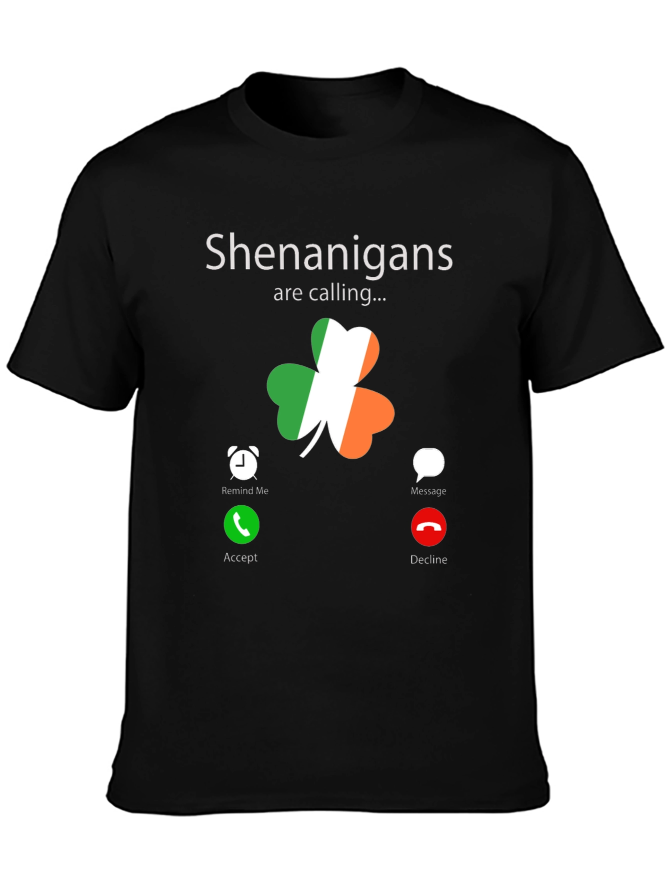 St. Patricks Day Shenanigans Calling Black T-Shirt