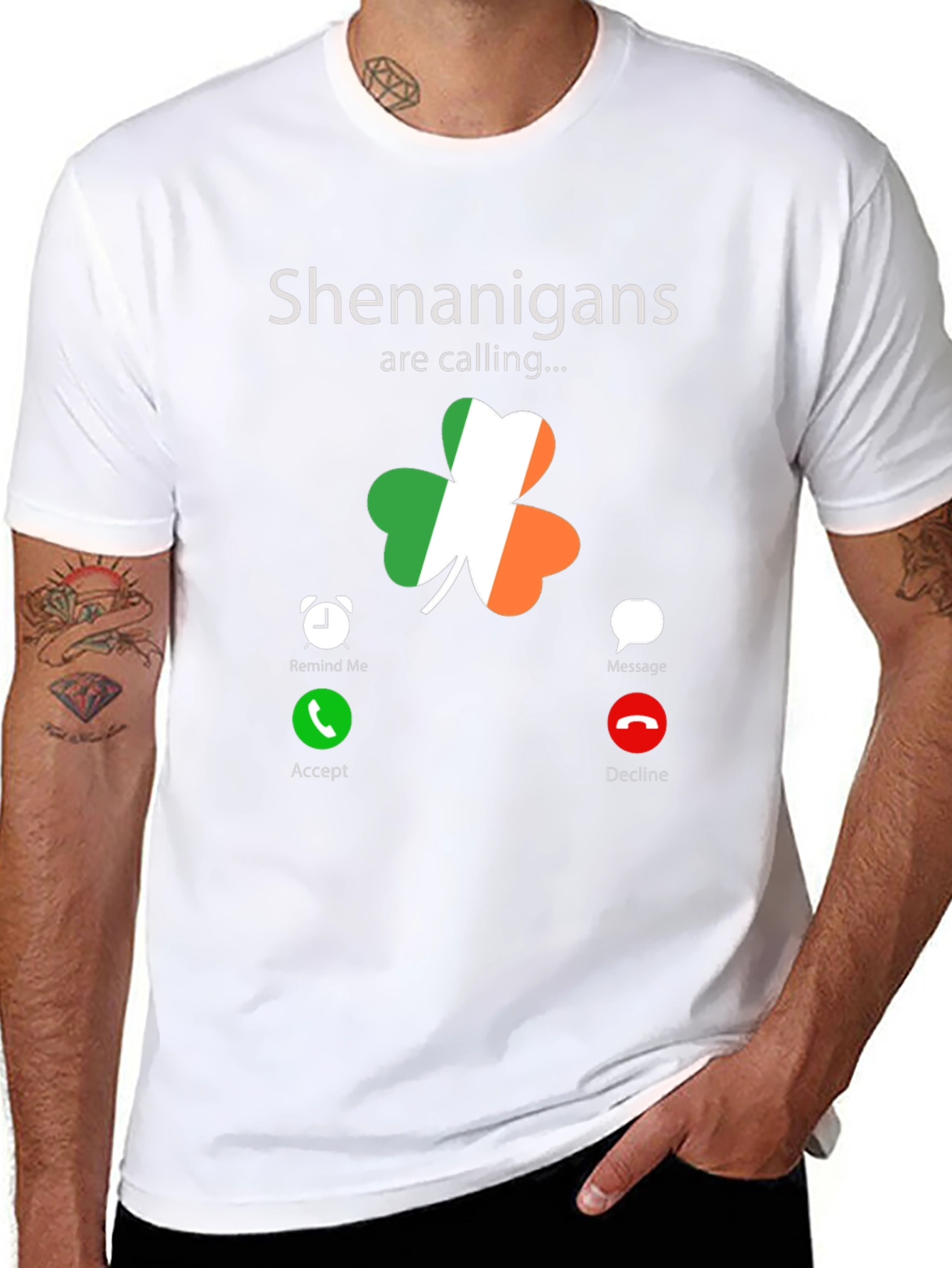 St. Patricks Day Shenanigans Calling Black T-Shirt