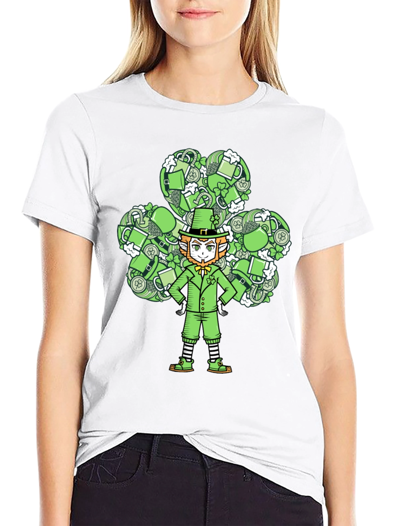 Leprechaun Clover T-Shirt: St. Patricks Day Luck!