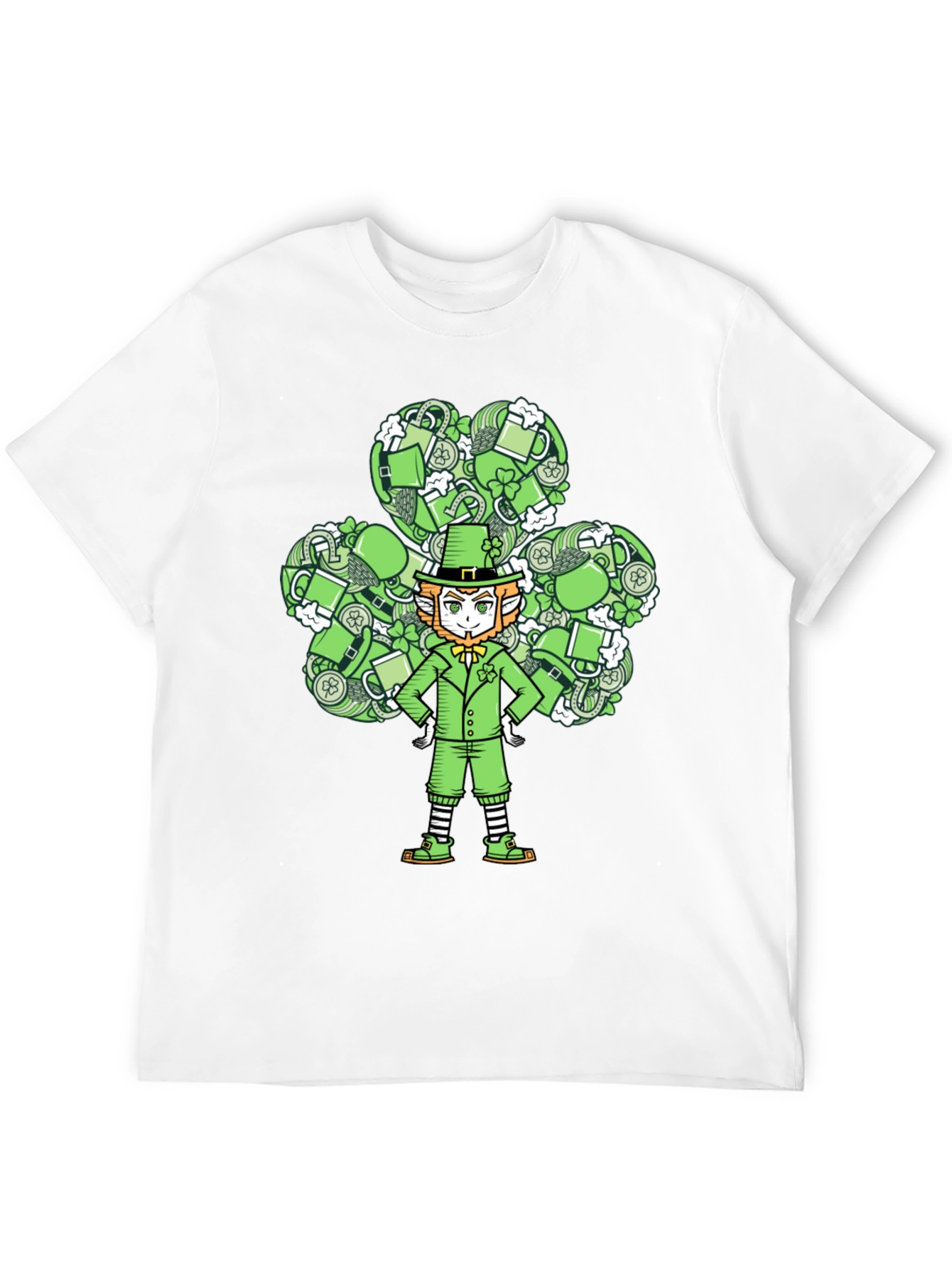 Leprechaun Clover T-Shirt: St. Patricks Day Luck!