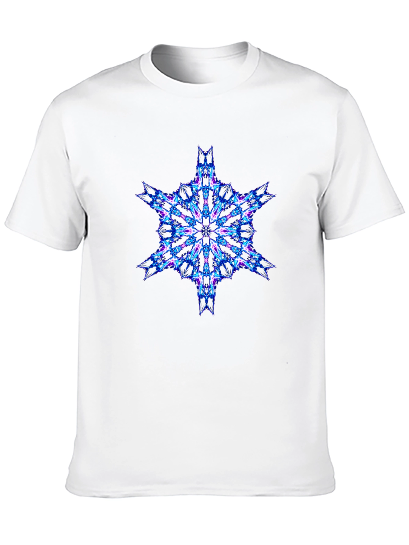 Geometric Fractal Tee - Cyberpunk Style