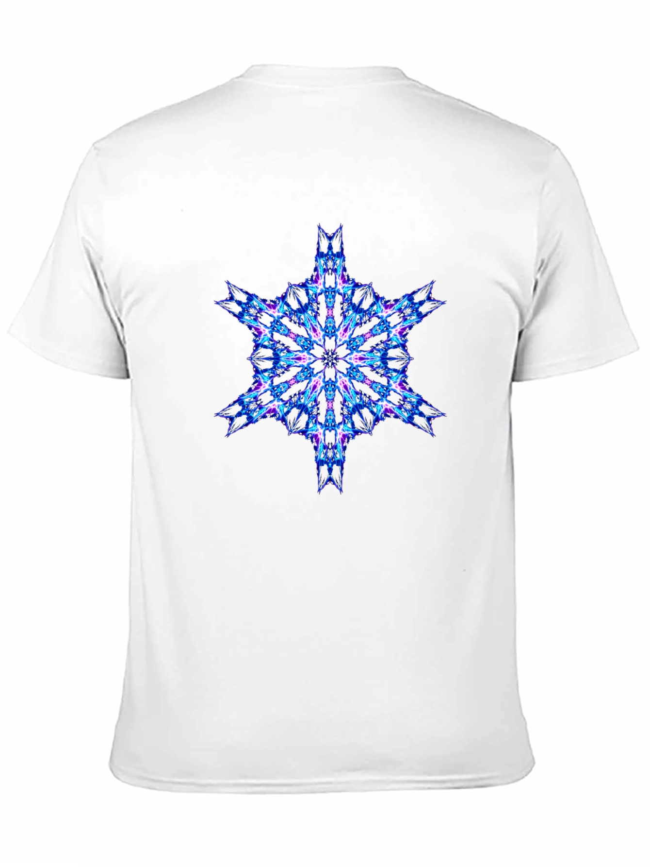 Geometric Fractal Tee - Cyberpunk Style