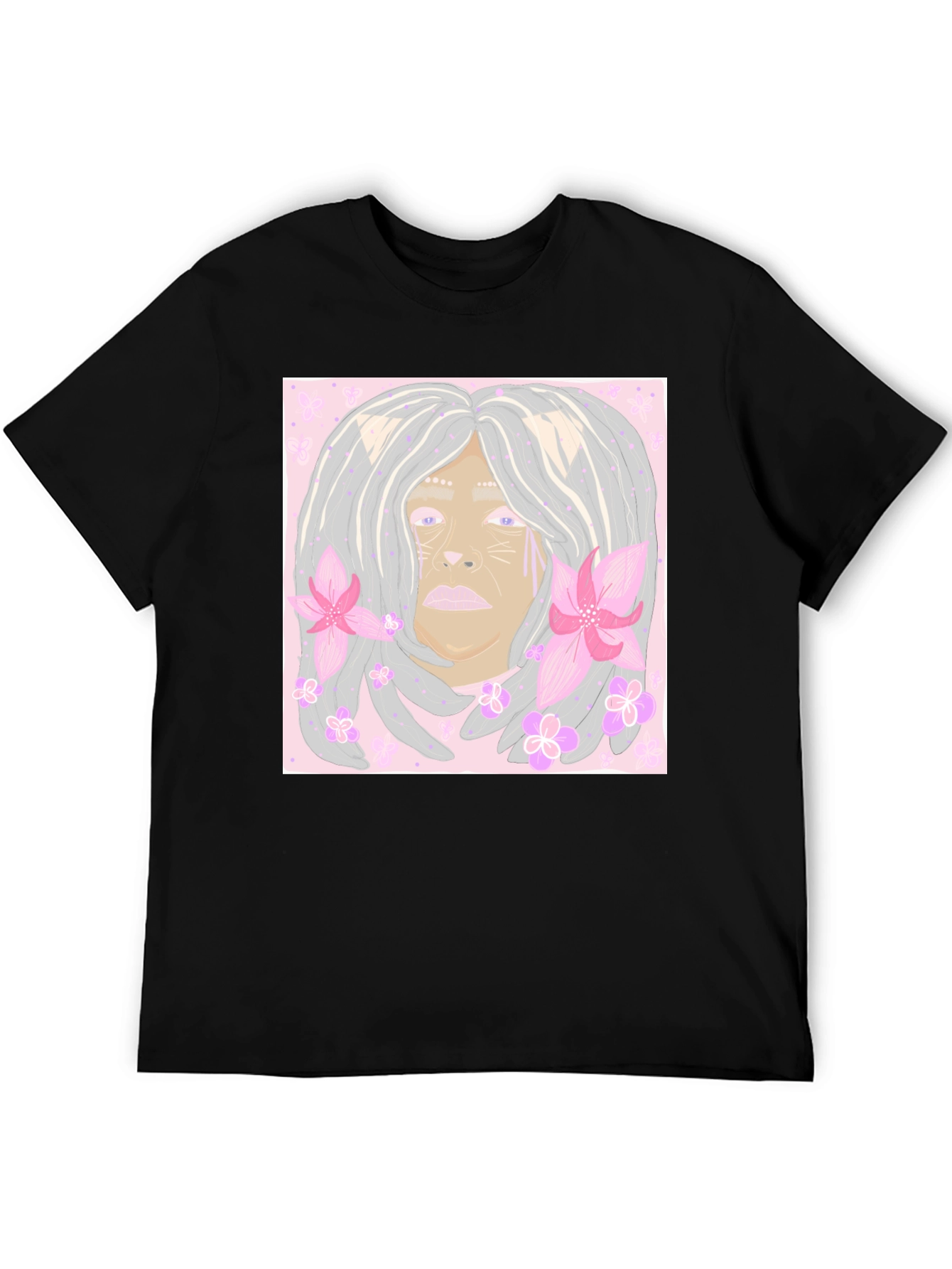 Unique Cat Flower T-Shirt