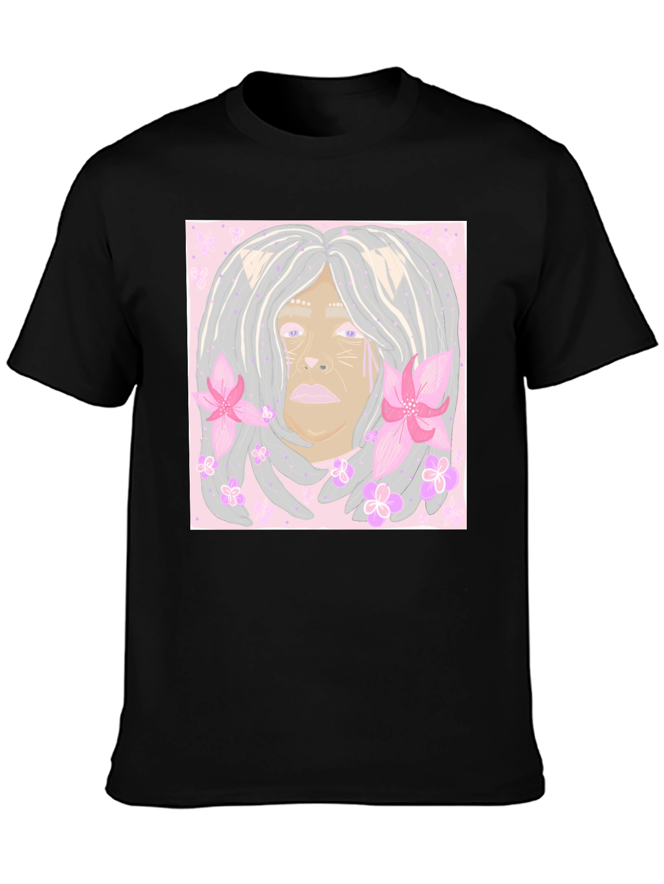 Unique Cat Flower T-Shirt