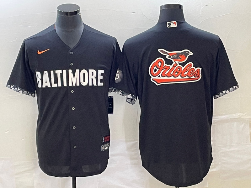Men's Baltimore Orioles Black 2023 City Connect Replica Team Jerseys