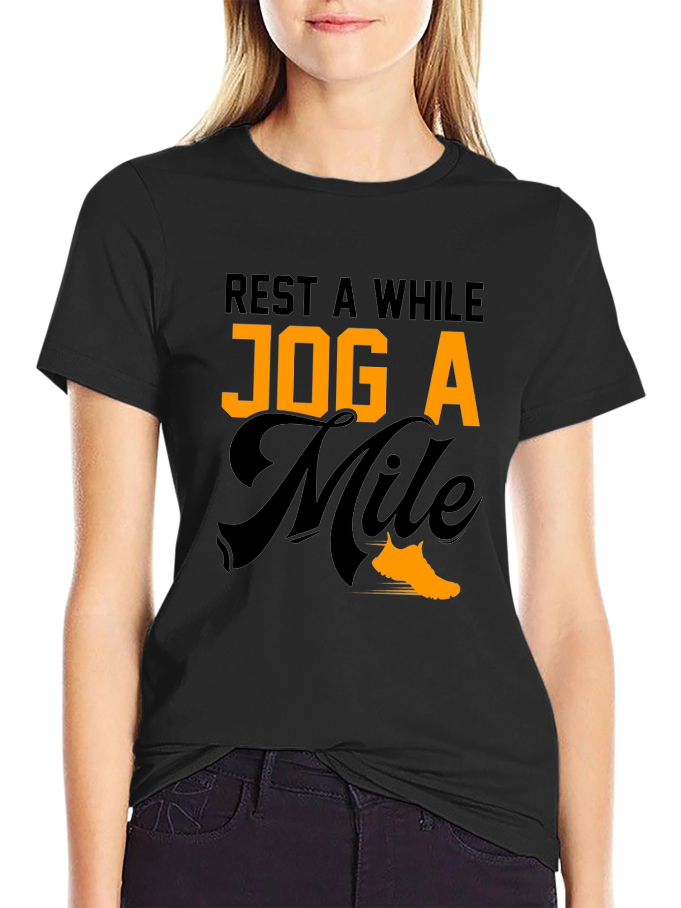 Rest A While Jog A Mile Graphic Tee