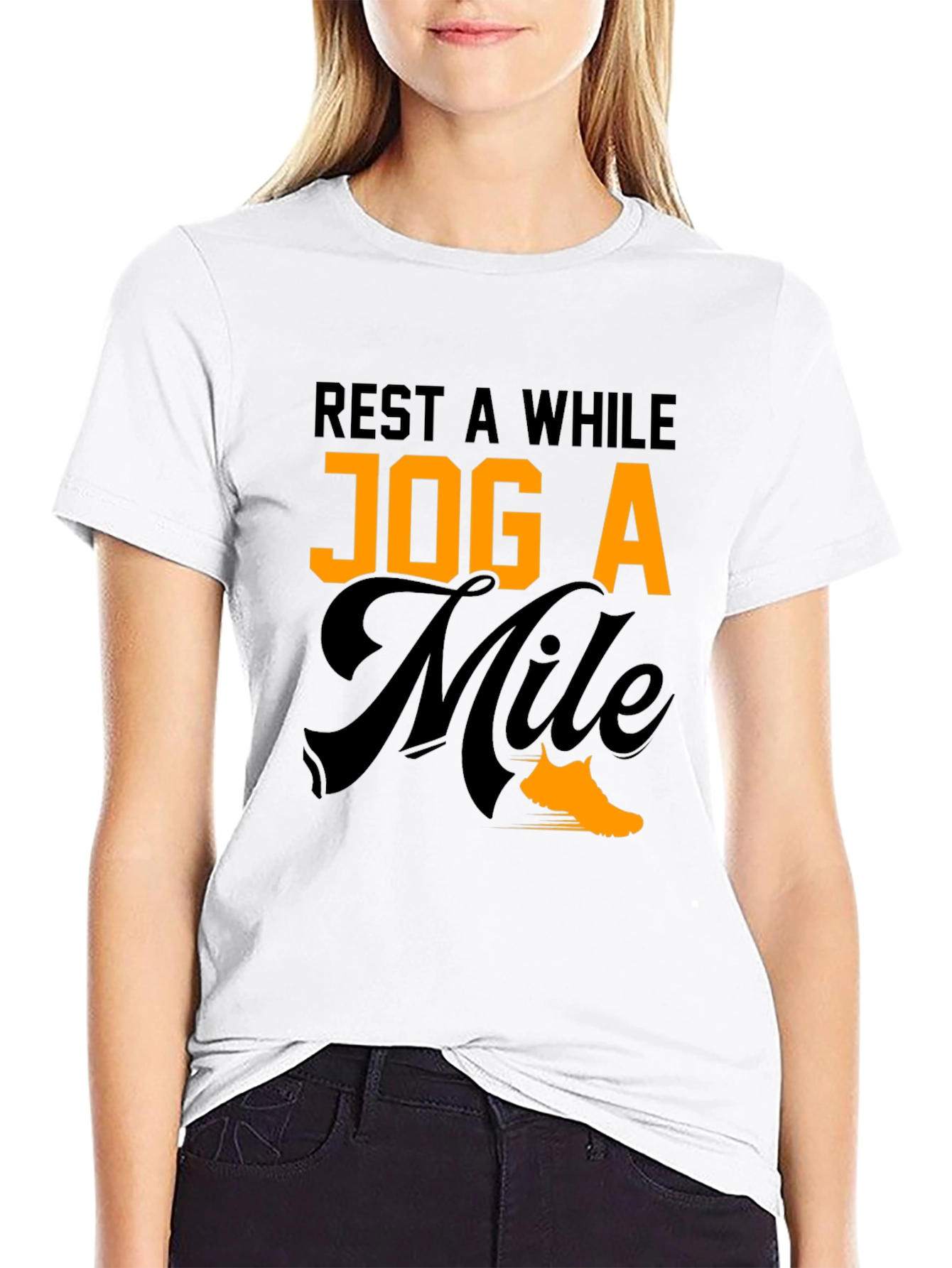 Rest A While Jog A Mile Graphic Tee