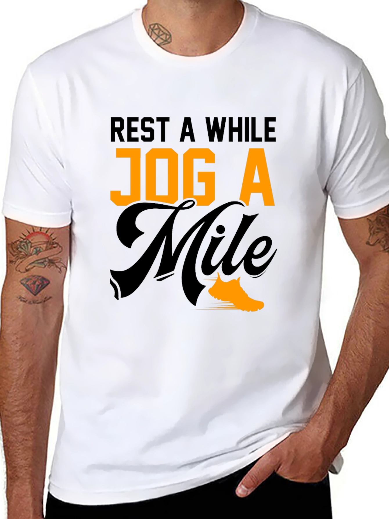 Rest A While Jog A Mile Graphic Tee