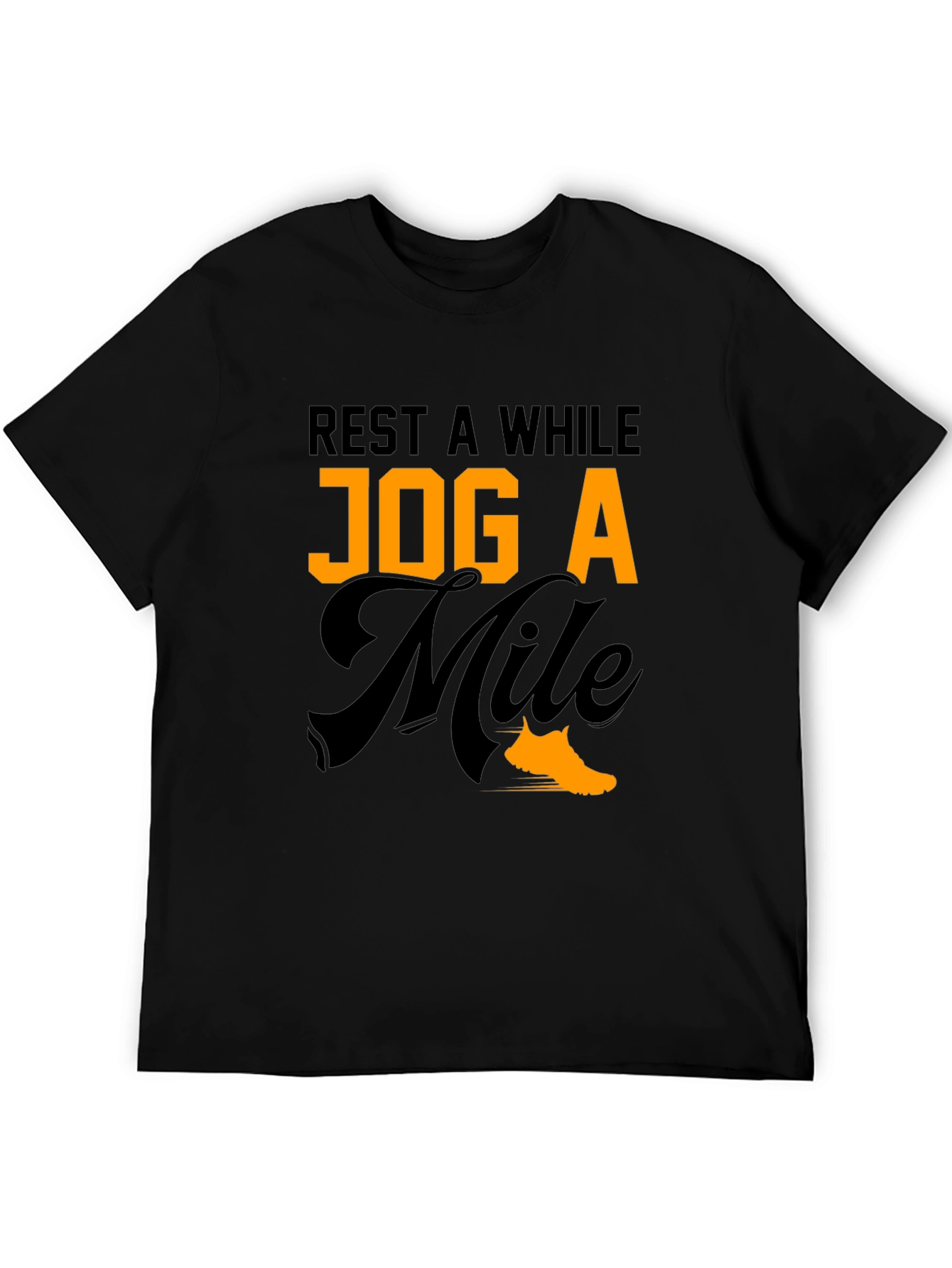Rest A While Jog A Mile Graphic Tee