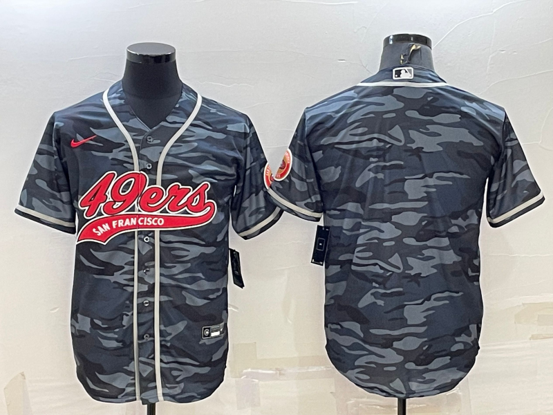 Men's San Francisco 49ers Grey Camouflage Blank Jerseys