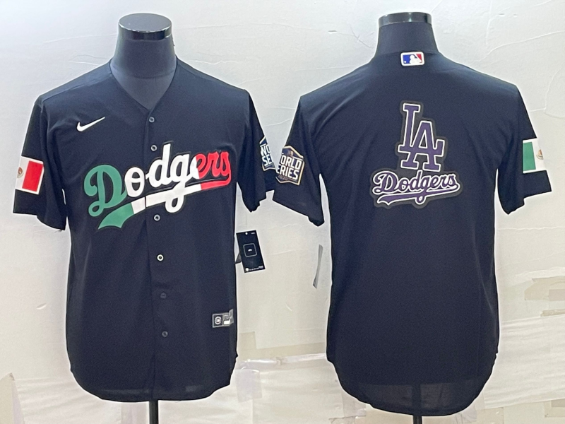 Men's Los Angeles Dodgers Black Replica Baseball Jerseys