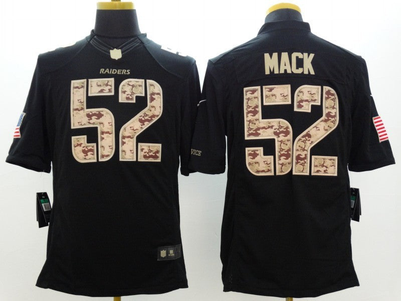 Men's Las Vegas Raiders Khalil Mack #52 Black Alternate Game Jerseys
