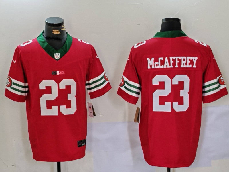 Men's San Francisco 49ers Christian McCaffrey #23 Scarlet Vapor F.U.S.E. Limited Jerseys