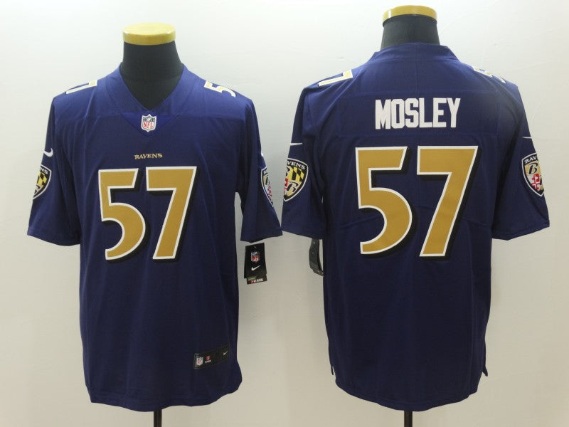 Men's Baltimore Ravens C.J. Mosley #57 Purple Player Game Jerseys