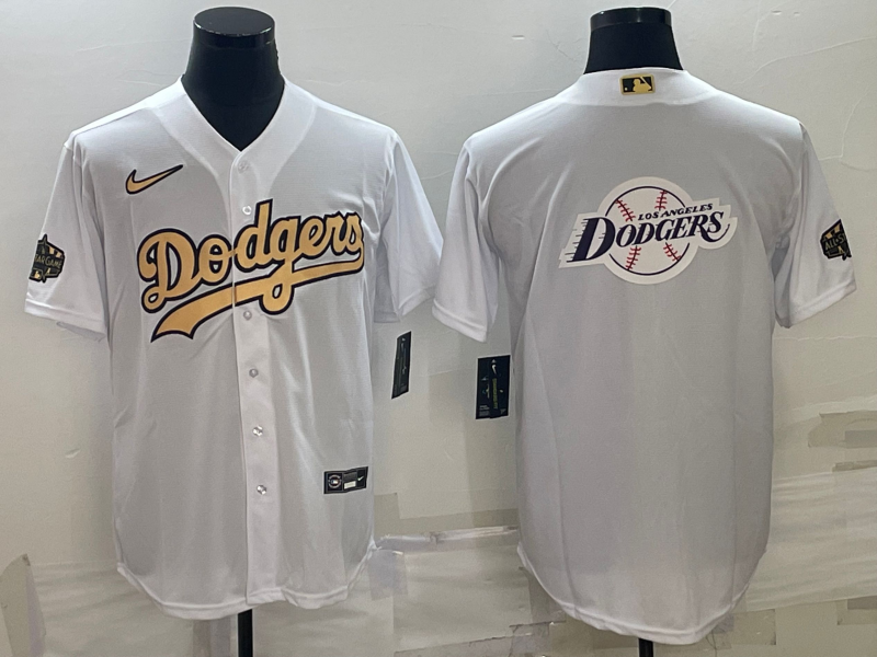 Men's Los Angeles Dodgers White Alternate Replica Player Name Jerseys