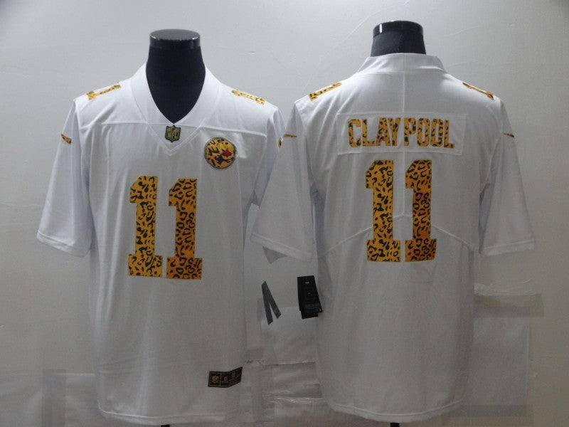 Men's Pittsburgh Steelers Chase Claypool #11 White Game Player Jerseys