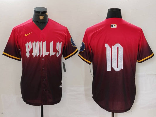 Men's Philadelphia Phillies J.T. Realmuto #10 Red 2024 City Connect Replica Player Jerseys