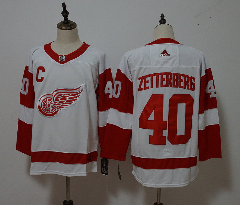 Men's Detroit Red Wings Henrik Zetterberg #40 White Breakaway Player Jerseys