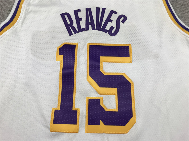 Men's Los Angeles Lakers Austin Reaves #15 White 2022/23 Swingman Jerseys - Association Edition