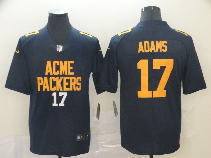 Men's Green Bay Packers Davante Adams #17 Navy City Edition Game Jerseys