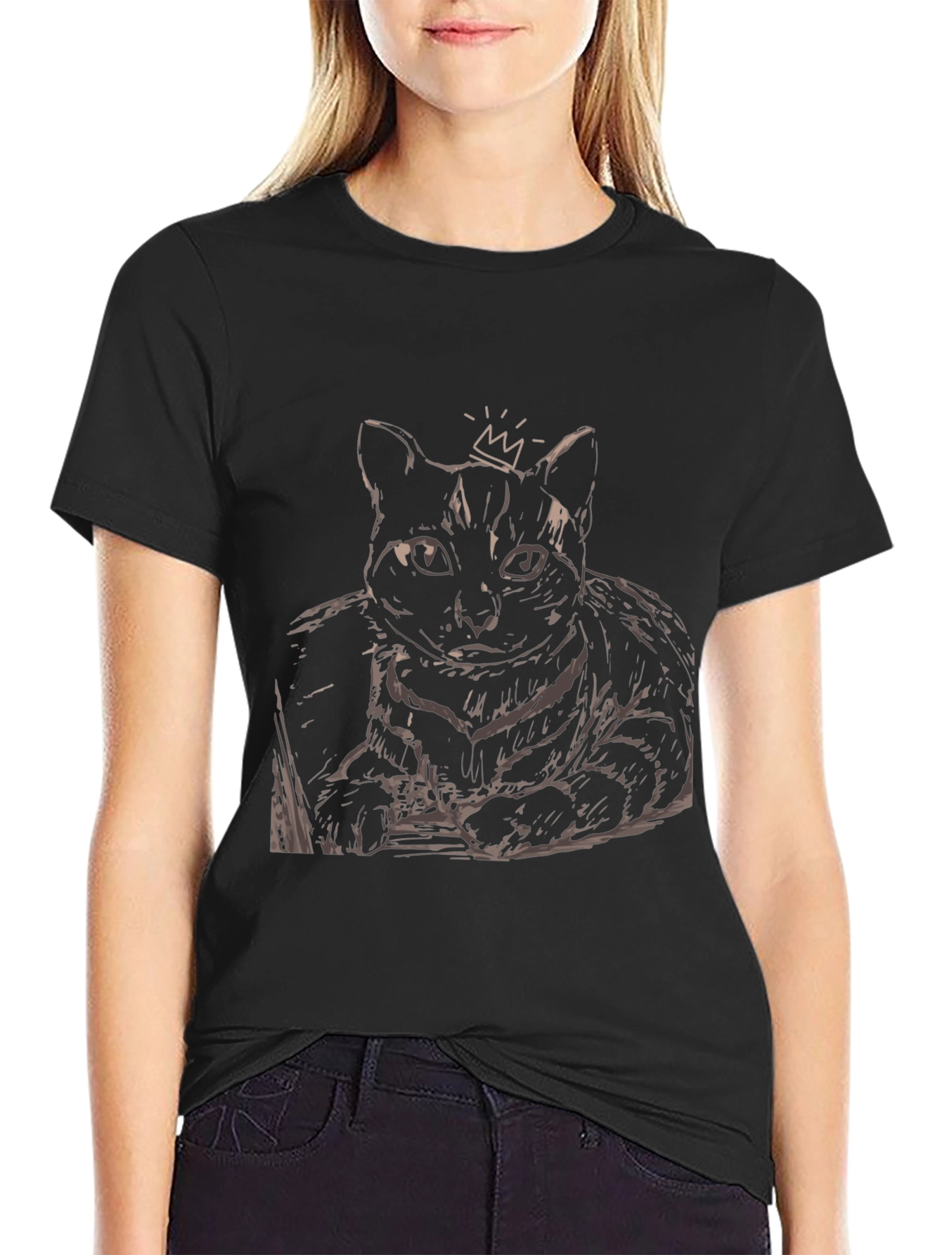 King Cat Graphic Tee - Black