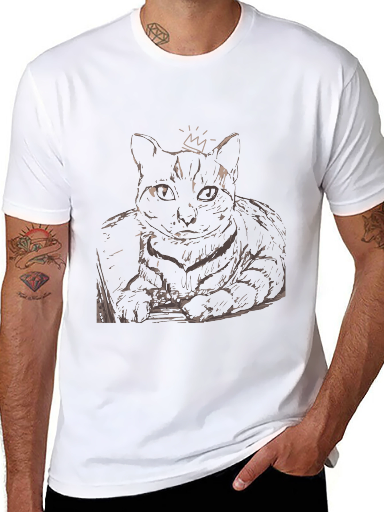King Cat Graphic Tee - Black