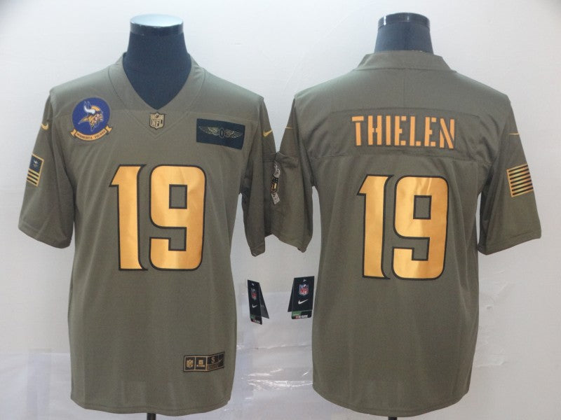 Men's Minnesota Vikings Adam Thielen #19 Brown Alternate Game Jerseys