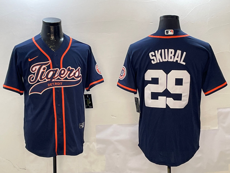 Men's Detroit Tigers Tarik Skubal #29 Navy Player Jerseys
