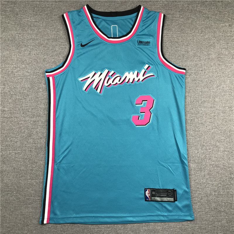 Men's Miami Heat Dwyane Wade #3 Blue Swingman Player Jerseys