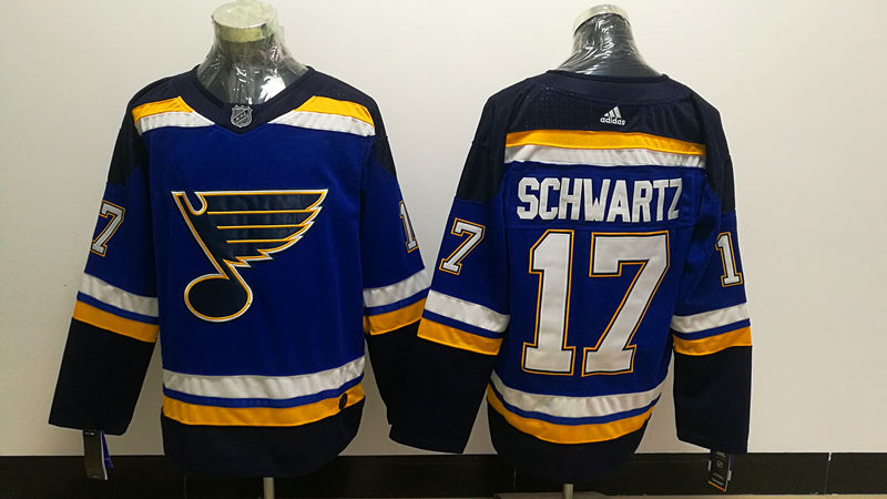 Men's St. Louis Blues Jaden Schwartz #17 Blue Home Breakaway Player Jerseys