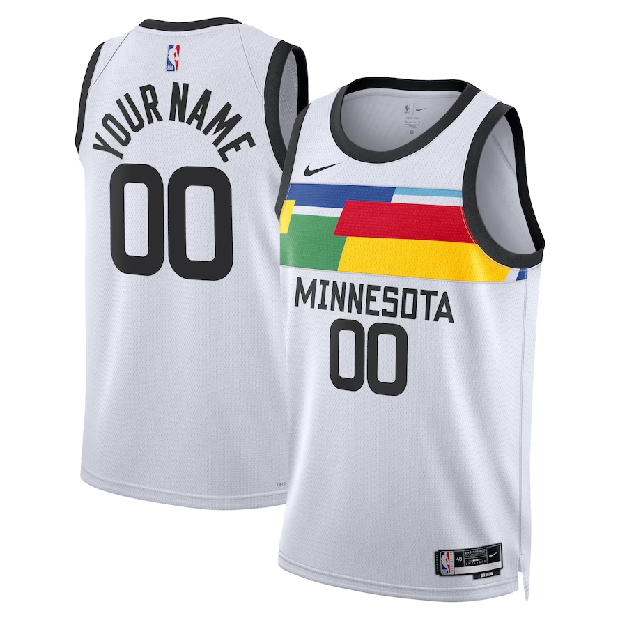 Men's Minnesota Timberwolves White 2022/23 Swingman Custom Jerseys - City Edition