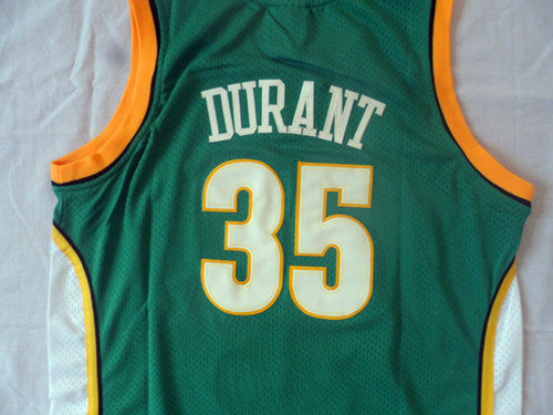 SuperSonics No. 35 Durant Green Retro Fan Edition New Fabric Jersey